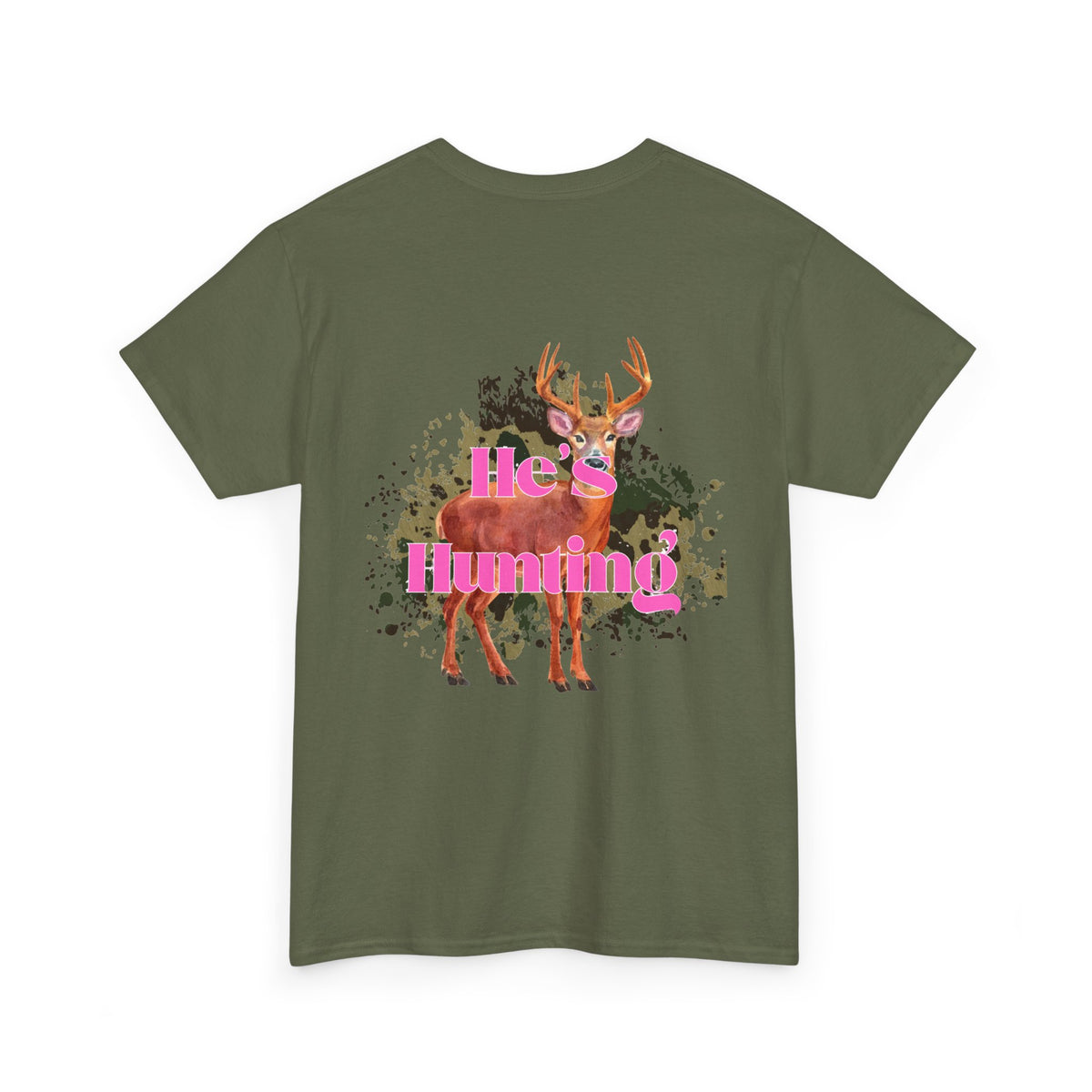 He's Hunting Unisex Heavy Cotton Tee