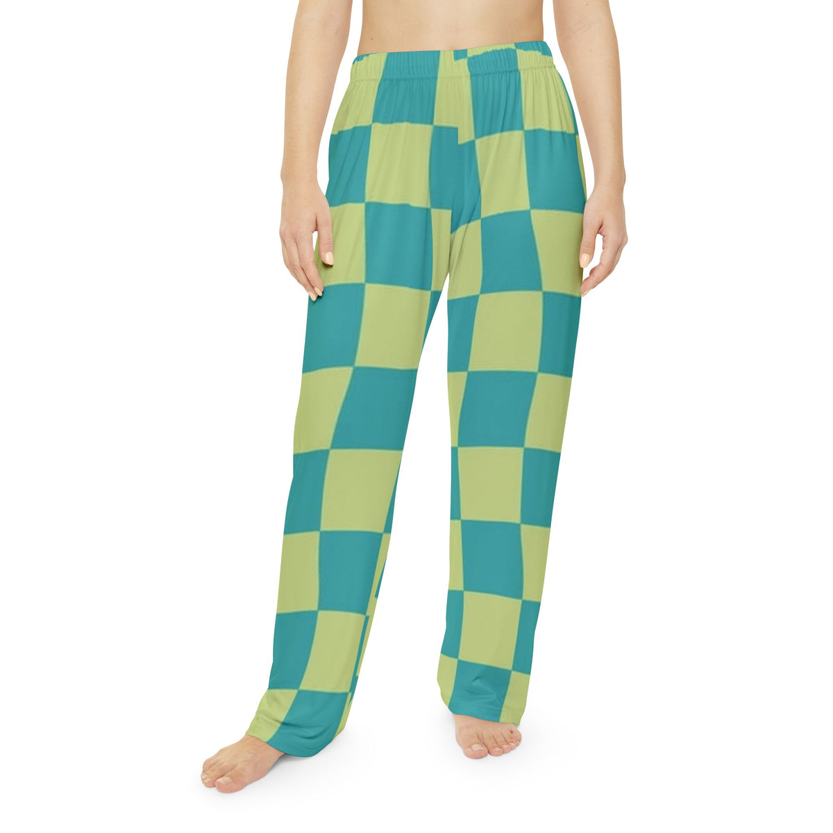 Women's Checkered Blue/Green Lounge Pants
