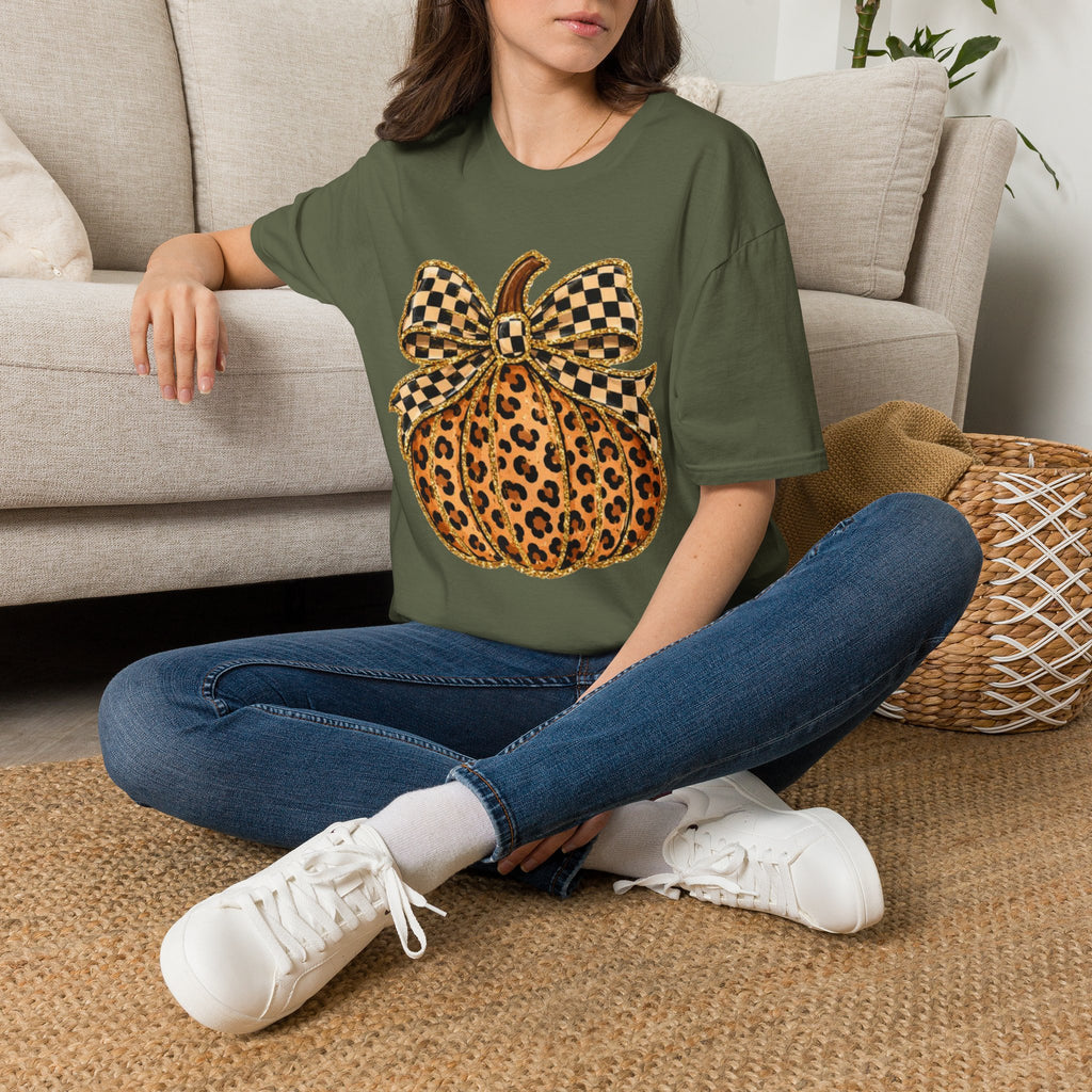 Checkered Style Pumpkin T-Shirt