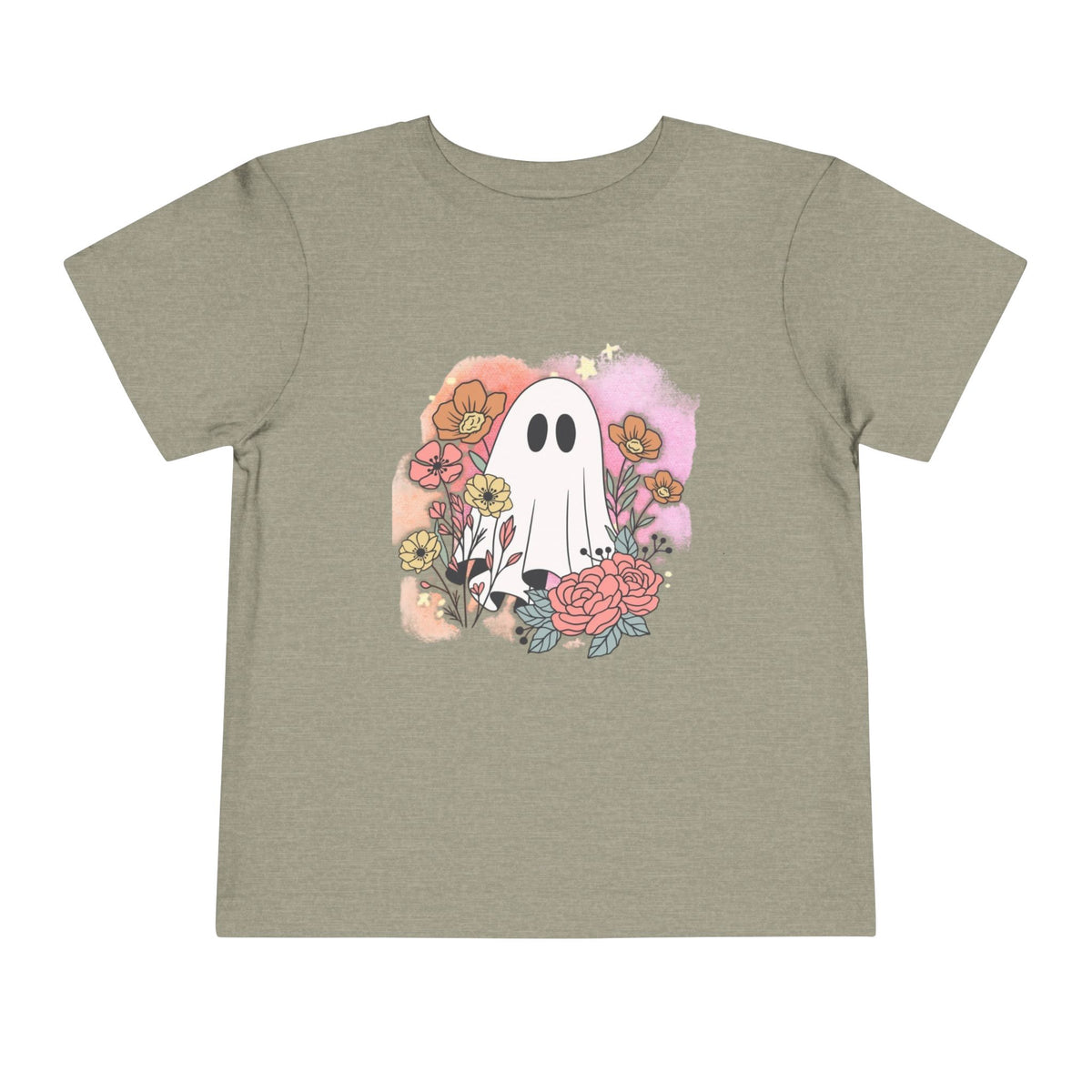 Girly Ghost Floral Toddler Short Sleeve Tee