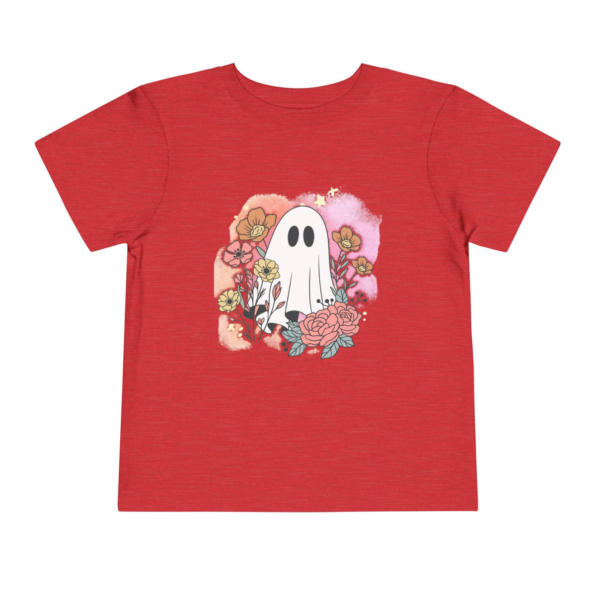 Girly Ghost Floral Toddler Short Sleeve Tee