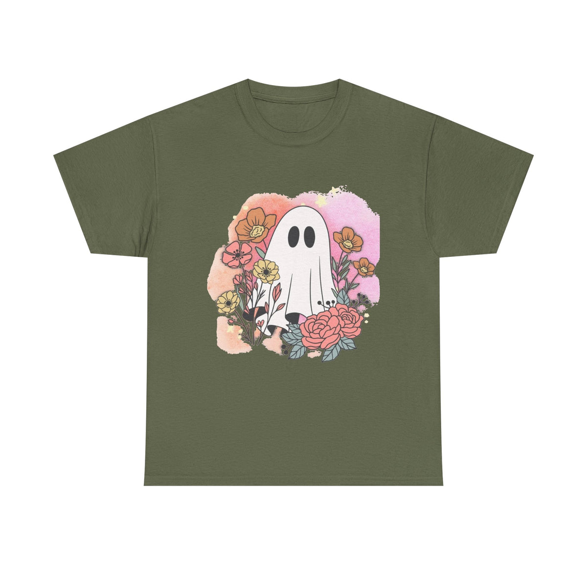 Boo Floral Unisex Heavy Cotton Tee