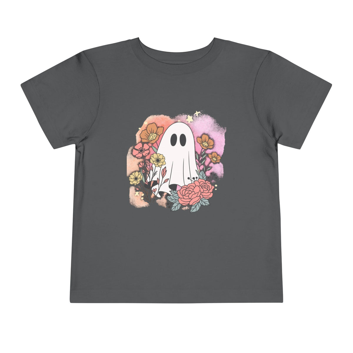 Girly Ghost Floral Toddler Short Sleeve Tee