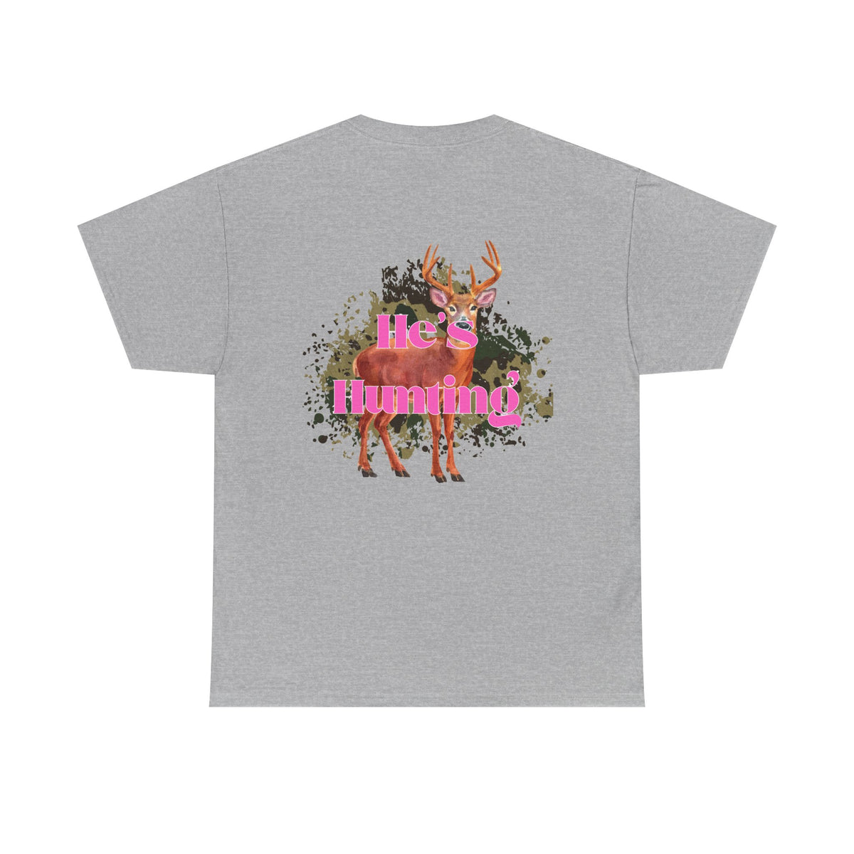 He's Hunting Unisex Heavy Cotton Tee
