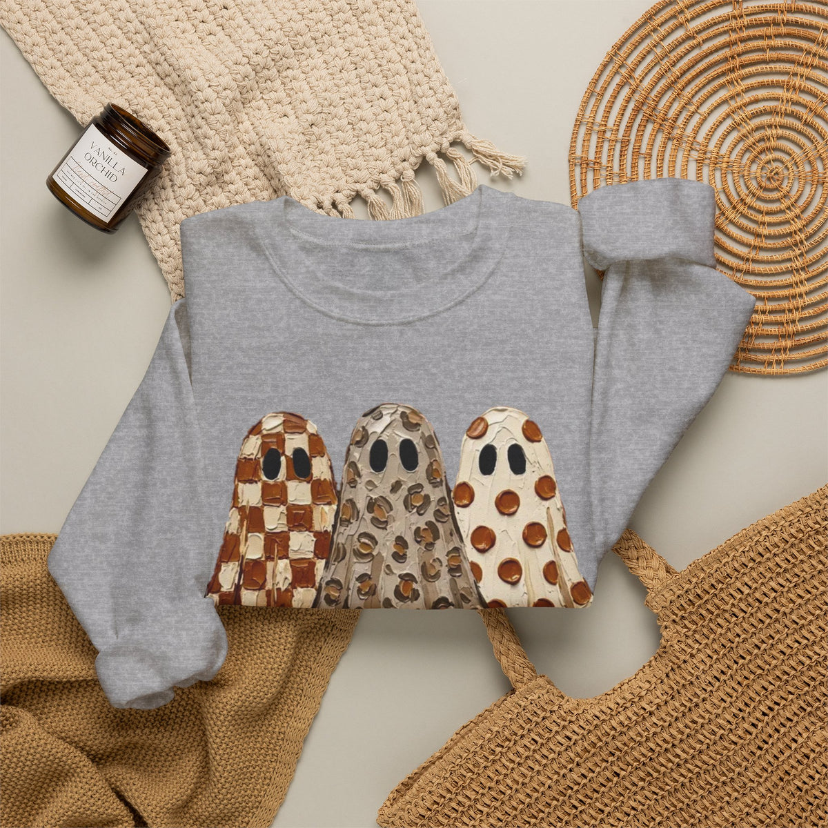 Printed Ghosts Crewneck Sweatshirt