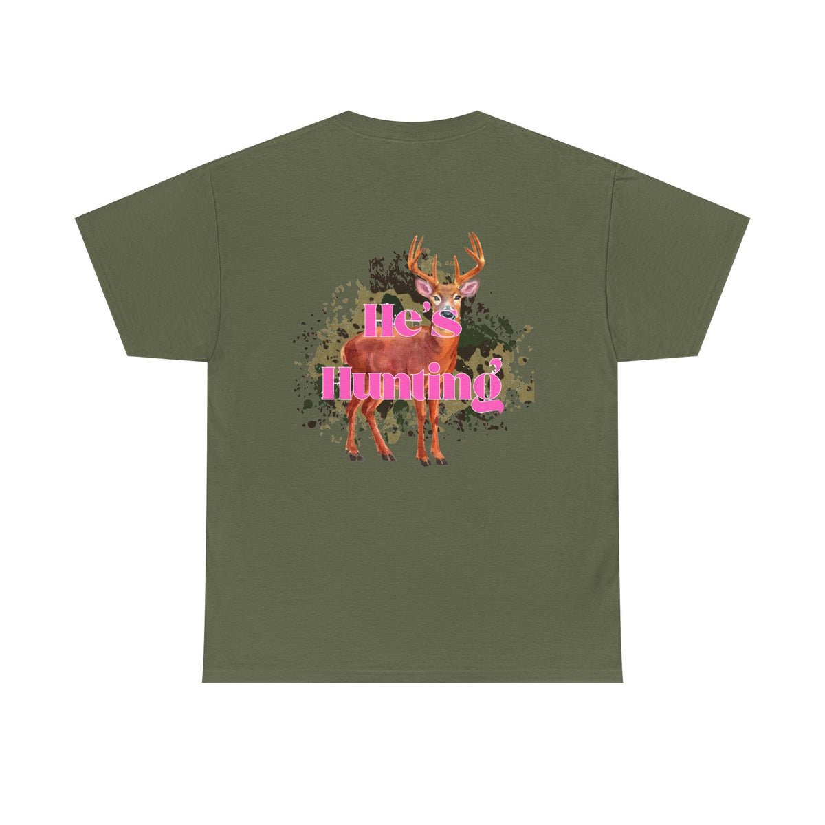 He's Hunting Unisex Heavy Cotton Tee
