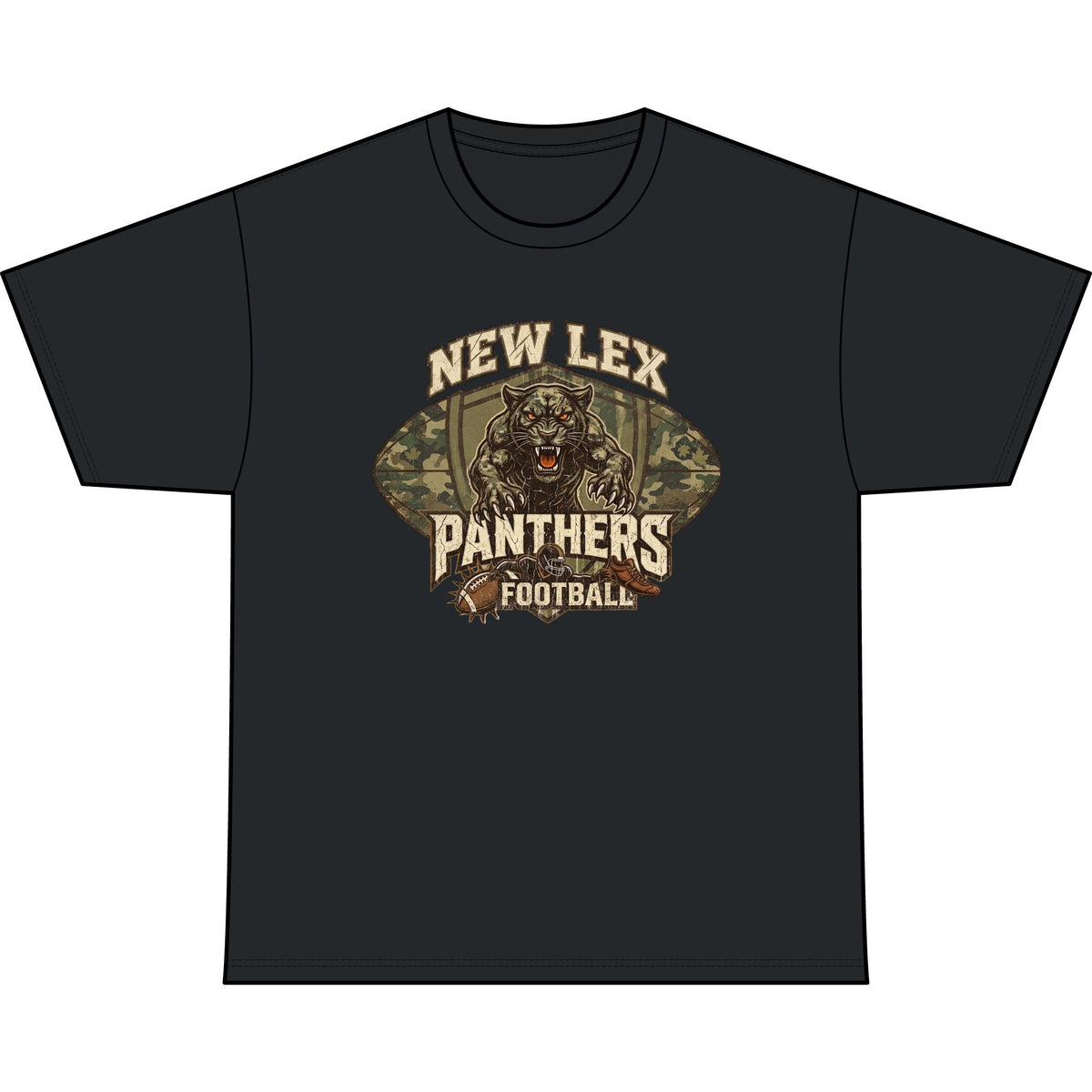 New Lex Camo Acid Wash Burnout T-Shirt