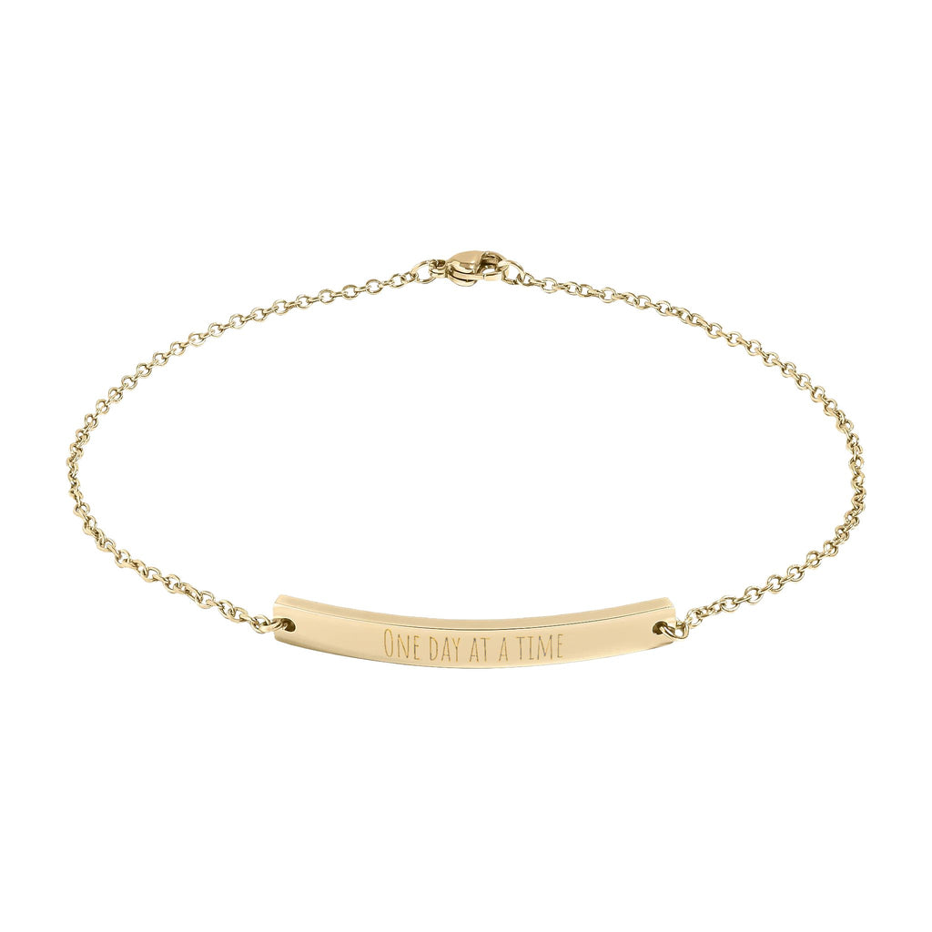 One Day Curved Bar Bracelet (Engraving)