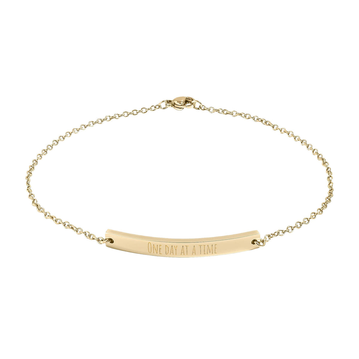 One Day Curved Bar Bracelet (Engraving)