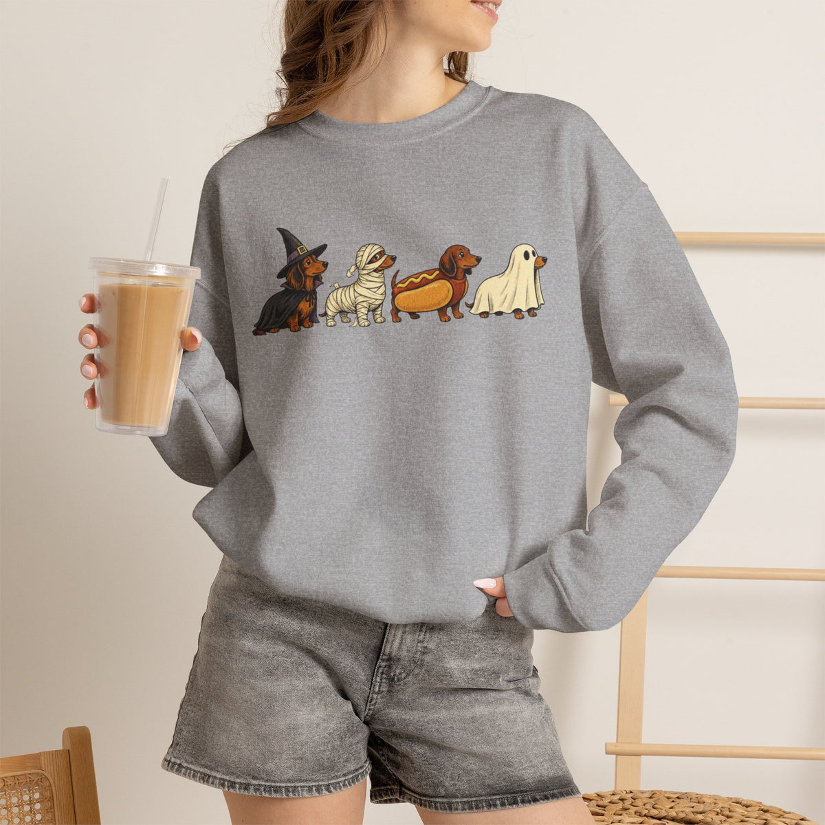 Halloweenie Crewneck Sweatshirt