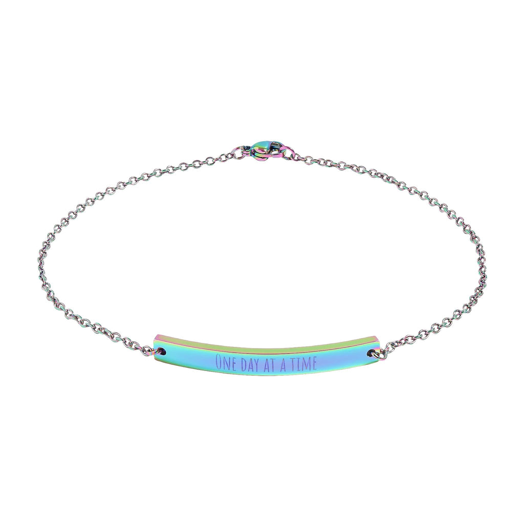 One Day Curved Bar Bracelet (Engraving)