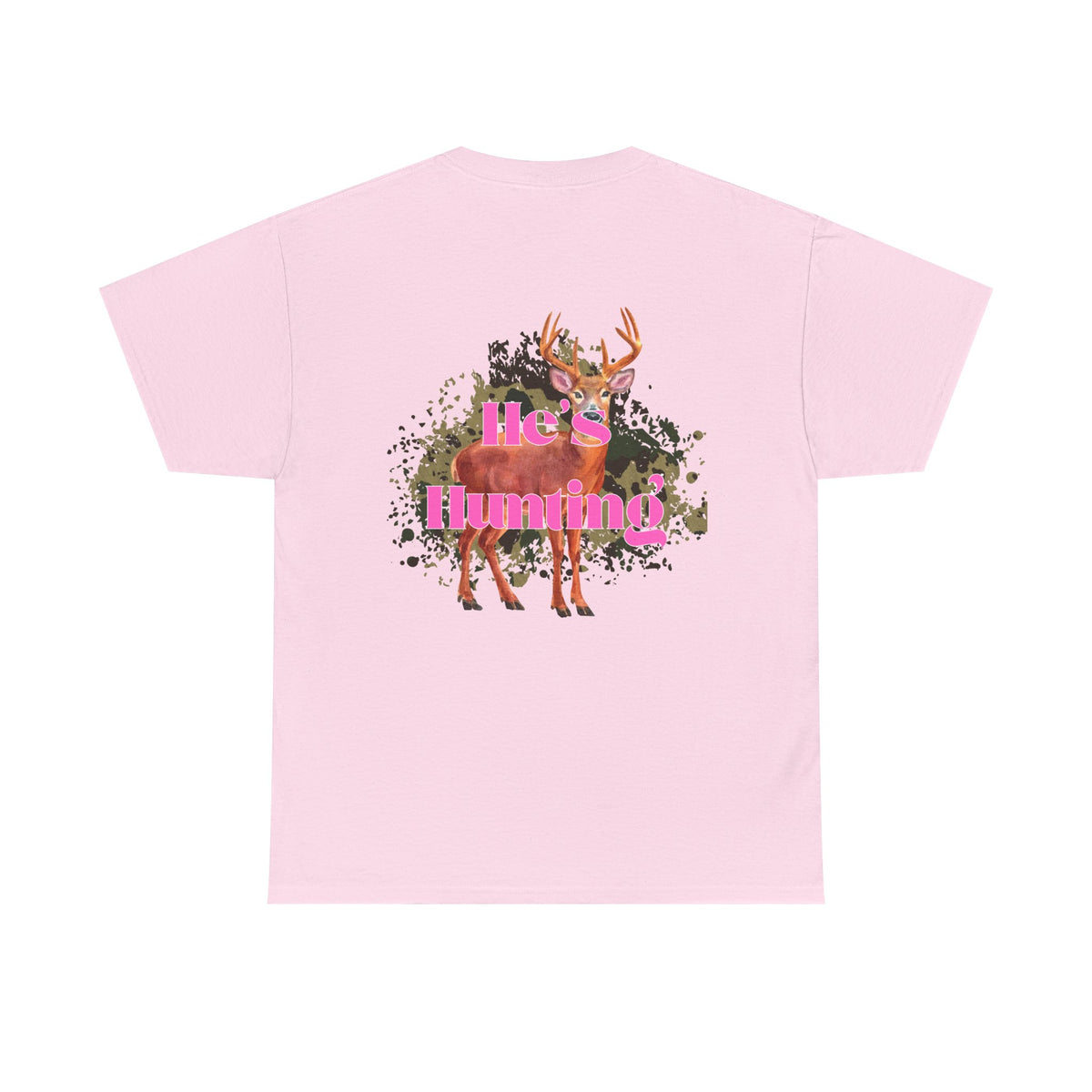 He's Hunting Unisex Heavy Cotton Tee