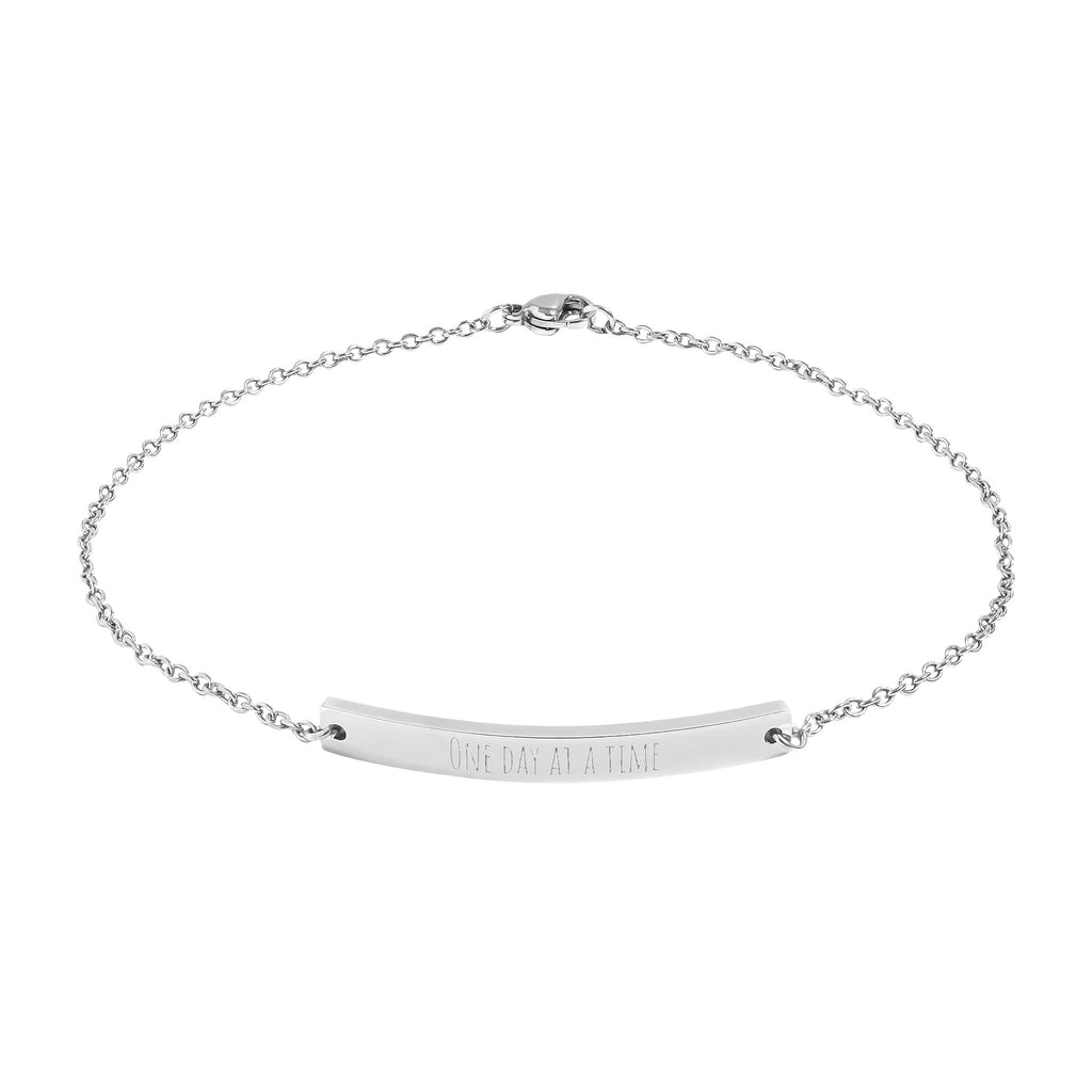 One Day Curved Bar Bracelet (Engraving)