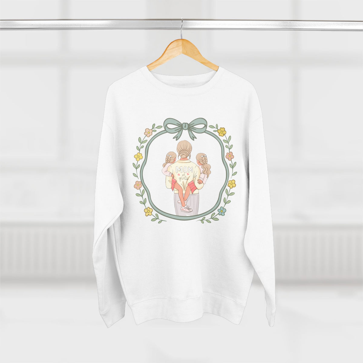 Unisex Girl Mom Crewneck Sweatshirt