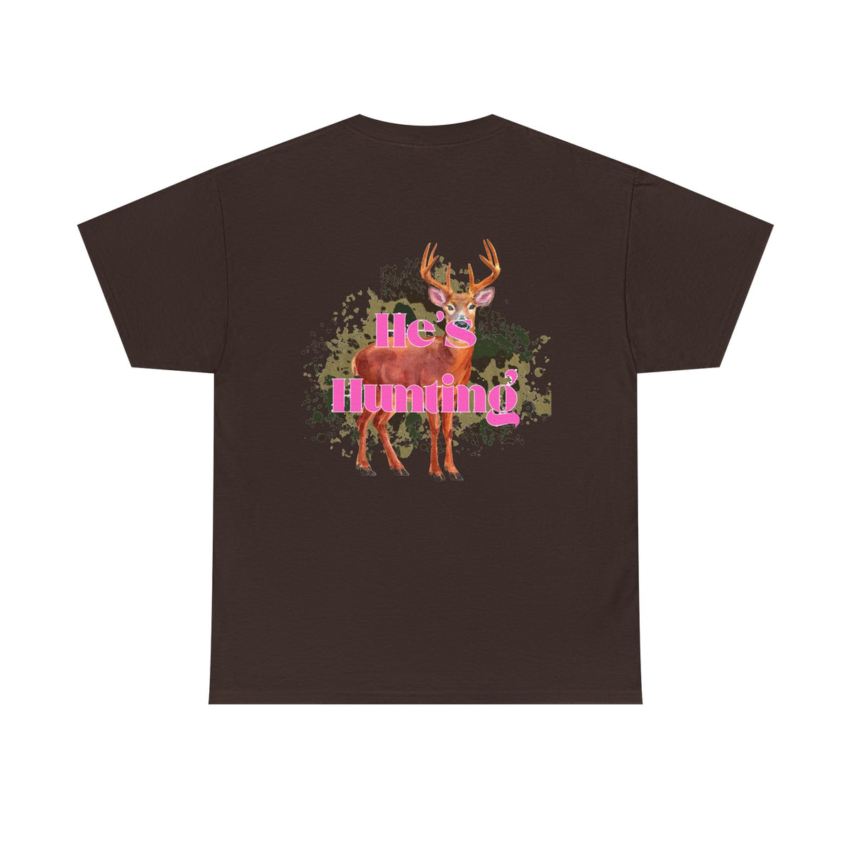 He's Hunting Unisex Heavy Cotton Tee