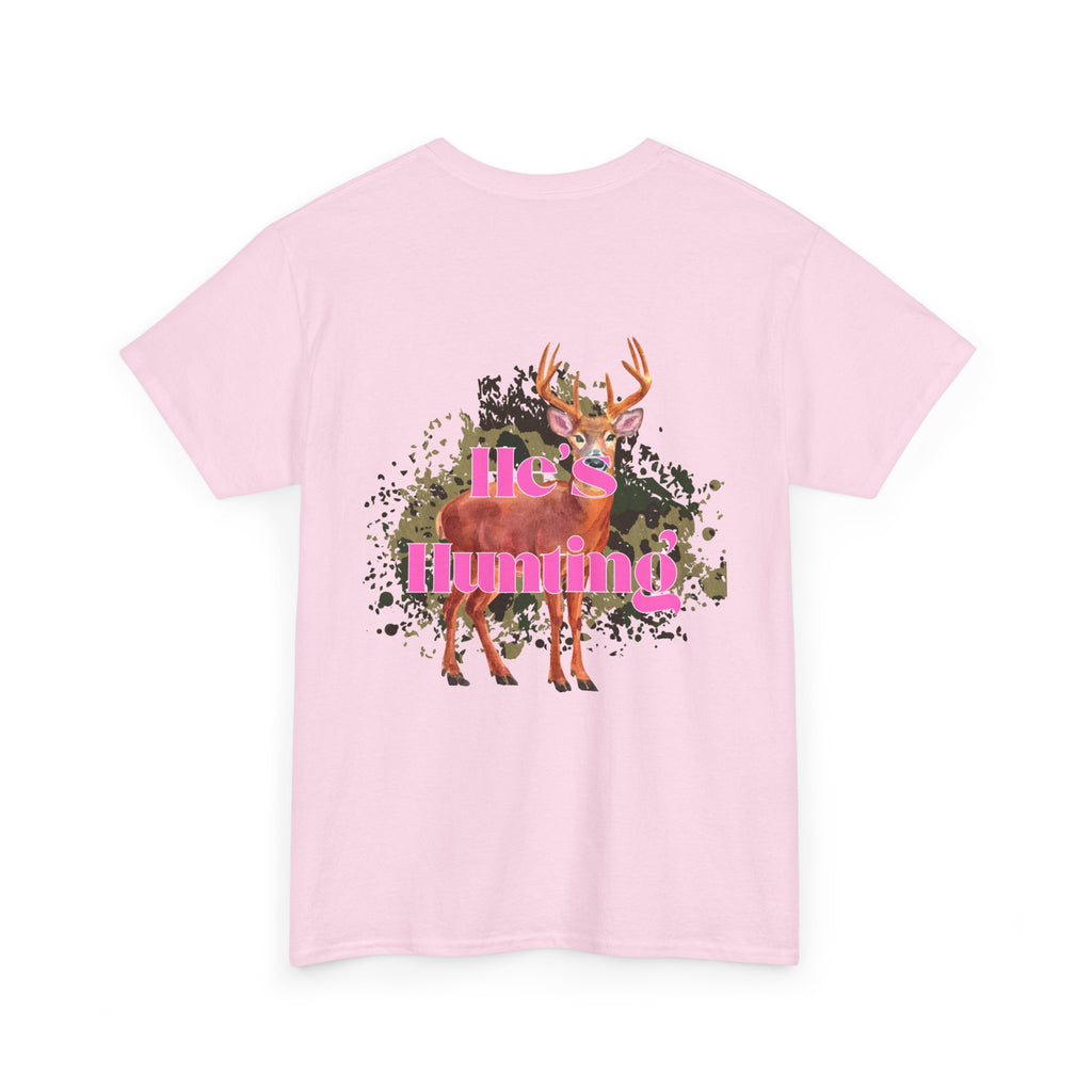 He's Hunting Unisex Heavy Cotton Tee