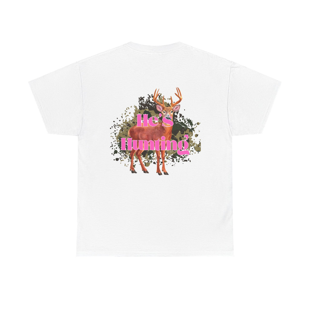 He's Hunting Unisex Heavy Cotton Tee
