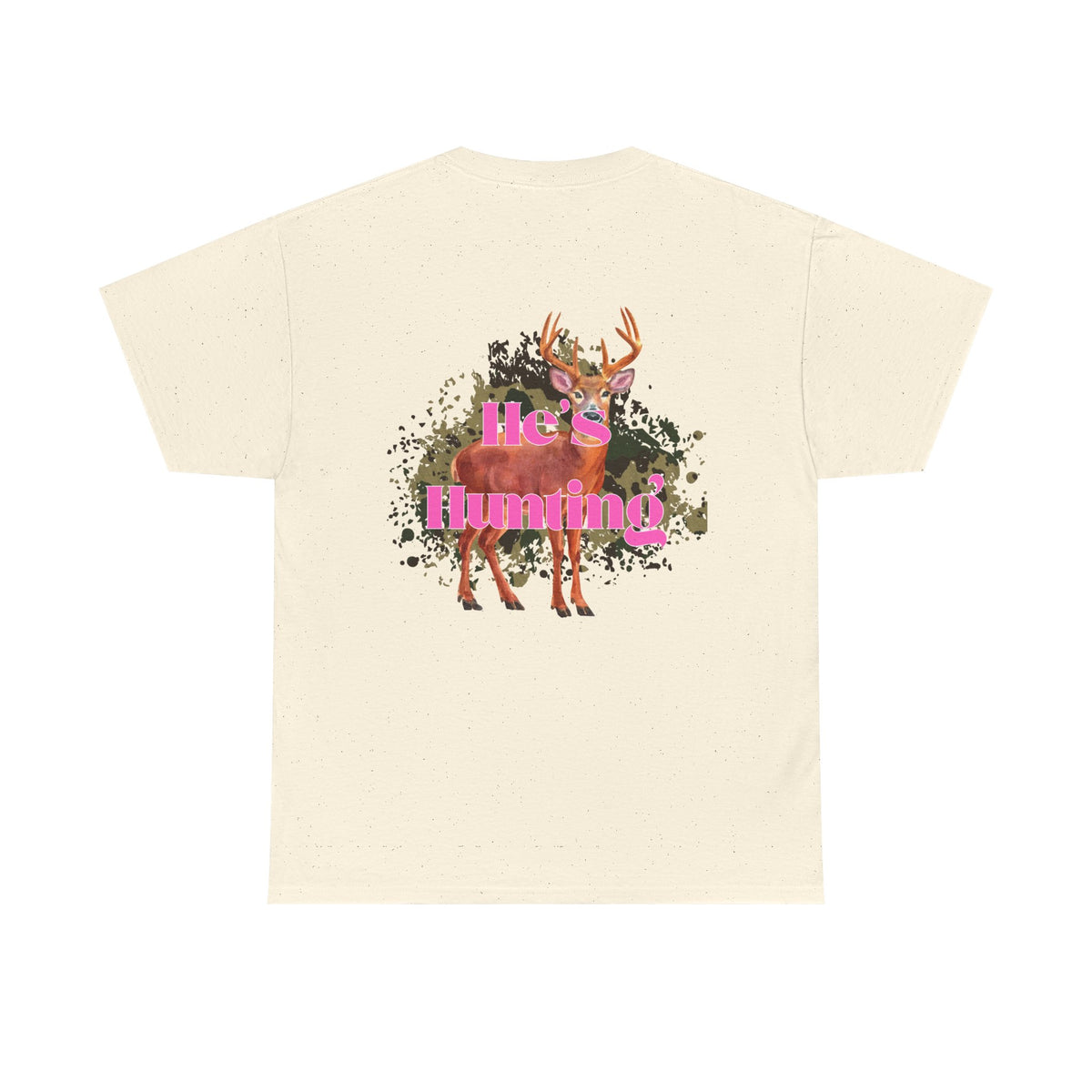 He's Hunting Unisex Heavy Cotton Tee