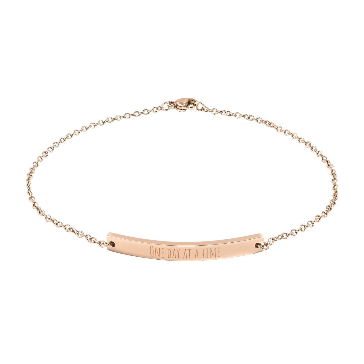 One Day Curved Bar Bracelet (Engraving)